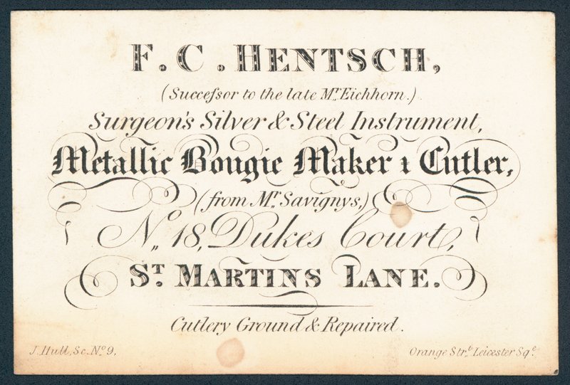 F C Hentsch, chirurgische Silber- und Stahlinstrumente von English School