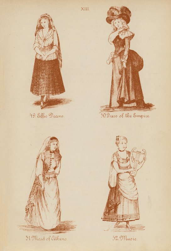 Kostüme: Effie Deane, Kleid des Empire, Magd von Athen, Musik von English School
