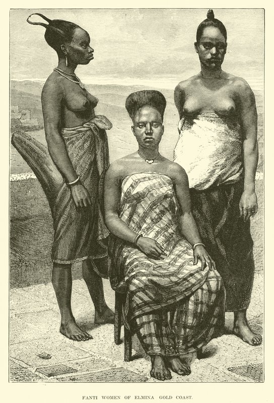 Fanti-Frauen von Elmina, Goldküste von English School