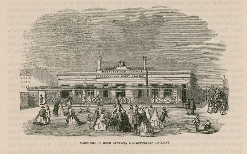 Farringdon Road Station der Metropolitan Railway von English School