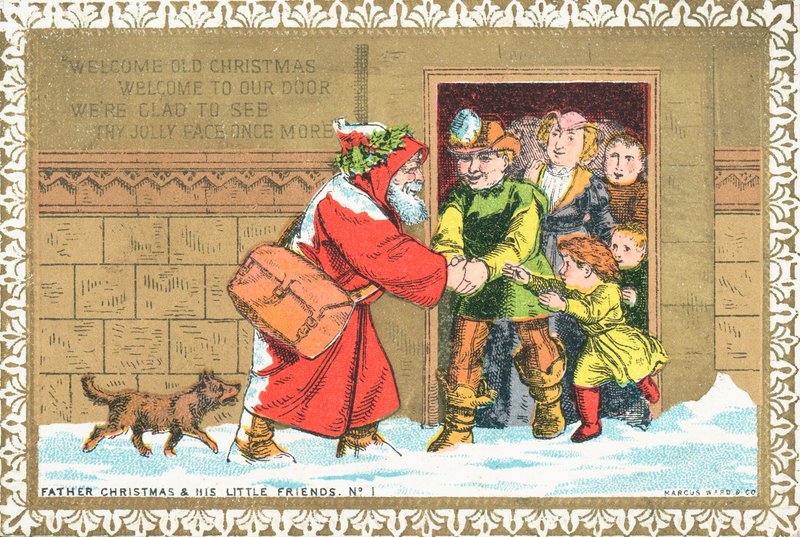 Weihnachtsmann und seine kleinen Freunde Nr. 1, Weihnachtskarte von English School