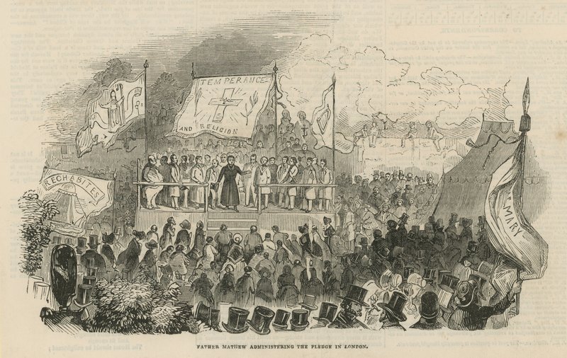 Theobald Mathew verabreicht das Gelübde in London von English School