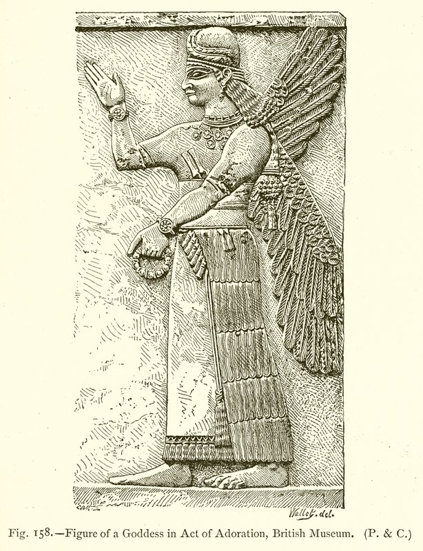 Figur einer Göttin in Anbetung, Britisches Museum von English School