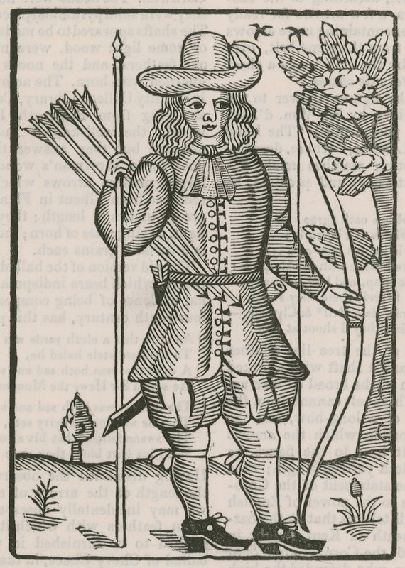 Finsbury-Bogenschützen-Ticket für das Schießen von 1676 von English School