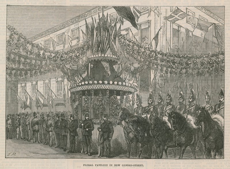 Blumenpavillon in der New Oxford Street von English School