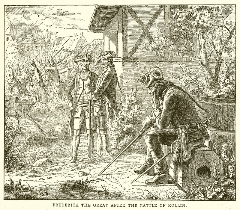 Friedrich der Große nach der Schlacht von Kolin von English School