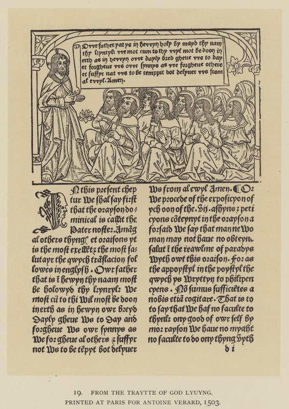 Aus dem Traytte of God Lyuyng, gedruckt in Paris für Antoine Verard von English School