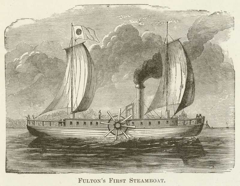 Fultons erstes Dampfschiff von English School