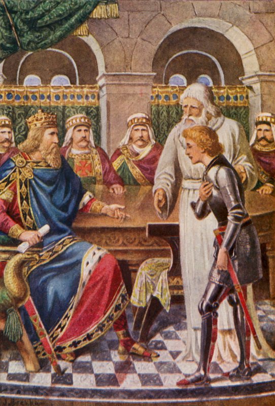Galahad am Hof von König Artus von English School