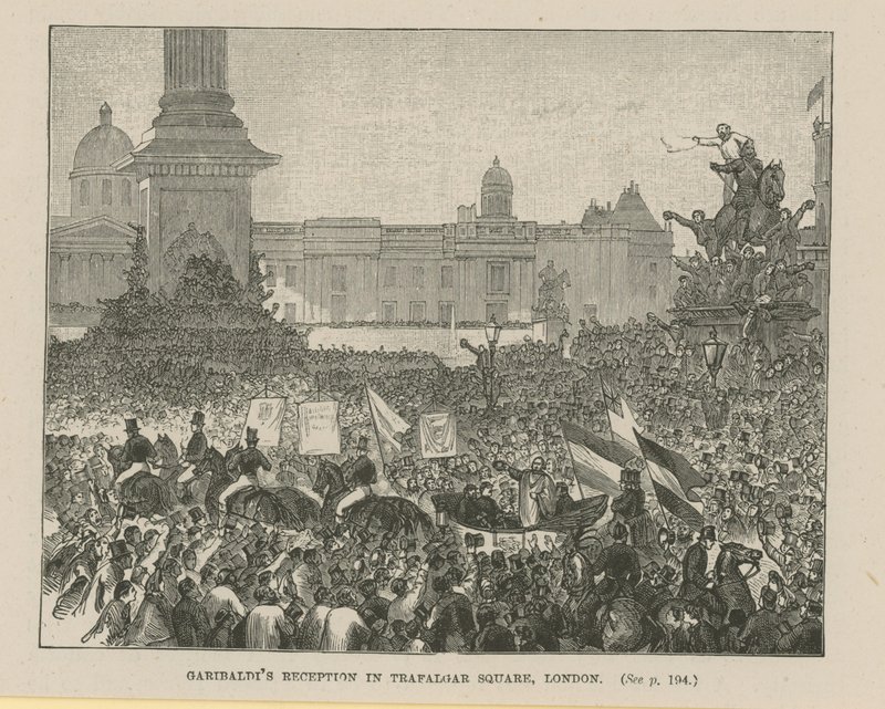 Garibaldis Empfang auf dem Trafalgar Square von English School