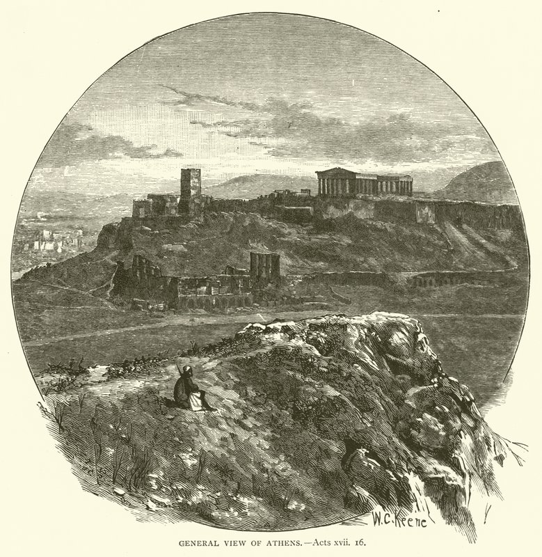 Gesamtansicht von Athen (Apostelgeschichte, xvii) von English School