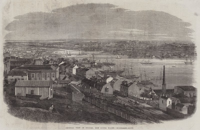 Gesamtansicht von Sydney, New South Wales (Stich) von English School