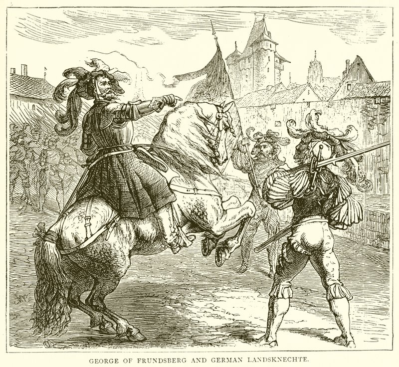 Georg von Frundsberg und deutsche Landsknechte von English School