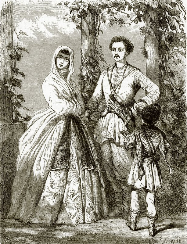 Georgische Kostüme von English School