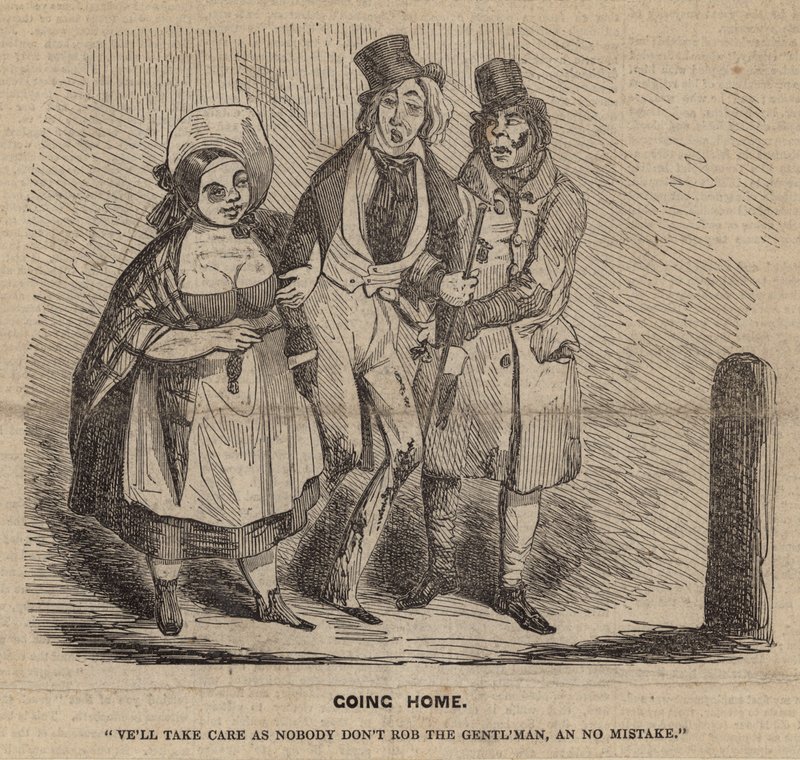 Nach Hause gehen; Karikatur von English School