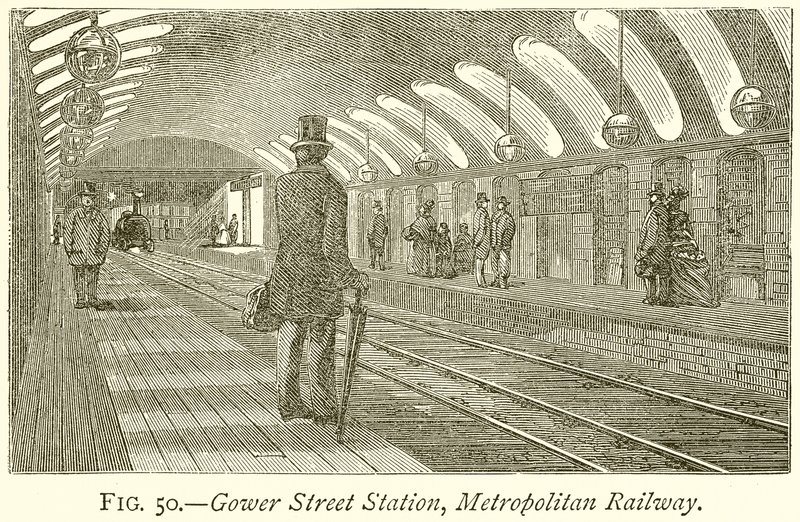 Gower Street Station, Metropolitan Railway von English School