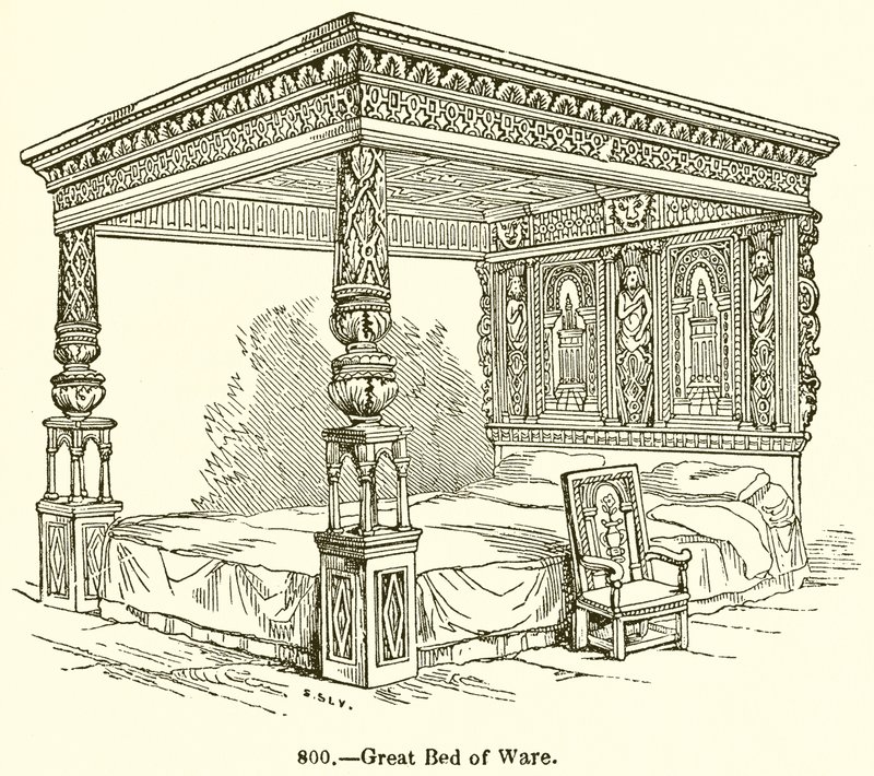 Großes Bett von Ware von English School