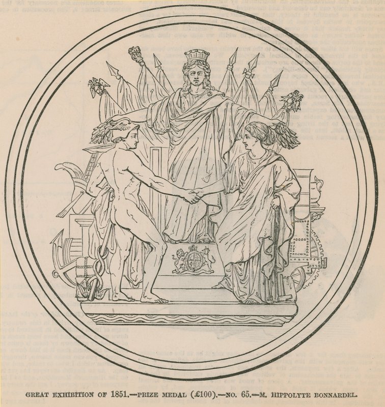 Große Ausstellung von 1851 - Preis-Medaille (£100), verliehen an M. Hippolyte Bonnardel von English School