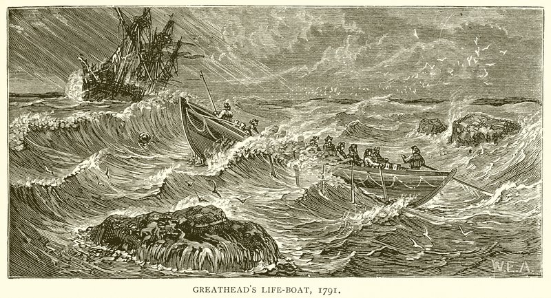 Greatheads Rettungsboot, 1791 von English School