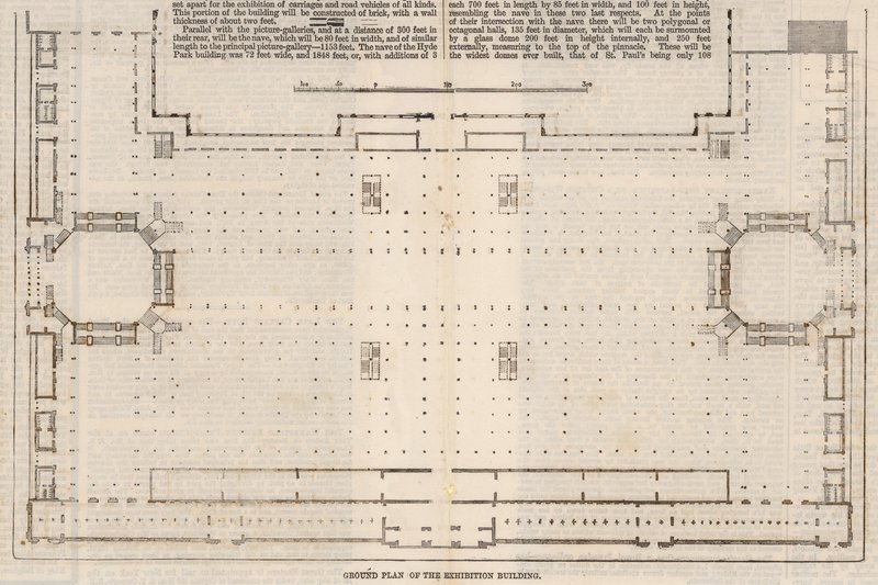 Grundriss des International Exhibition Building von 1862 von English School