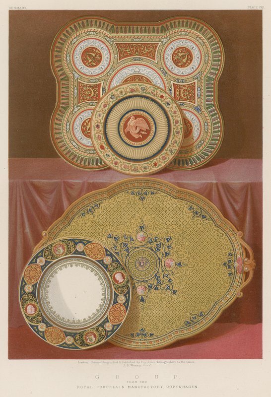 Gruppe aus der Königlichen Porzellanmanufaktur, Kopenhagen von English School