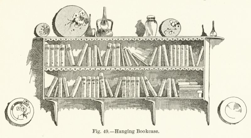 Hängendes Bücherregal von English School