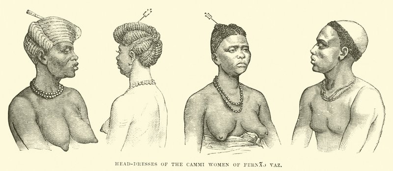 Kopfbedeckungen der Cammi-Frauen von Fernao Vaz von English School