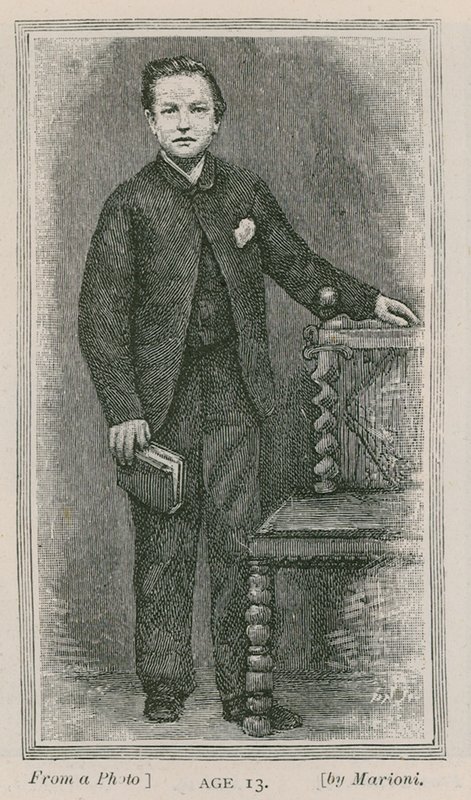 Henry Arthur Jones, Dramatiker, im Alter von 13 Jahren von English School
