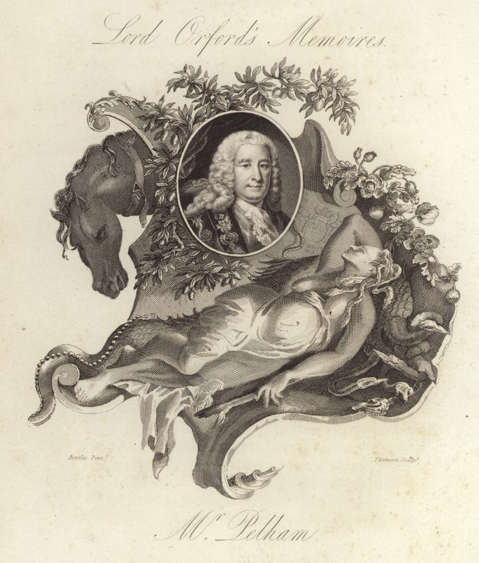 Henry Pelham, britischer Whig-Politiker und Premierminister (Stich) von English School