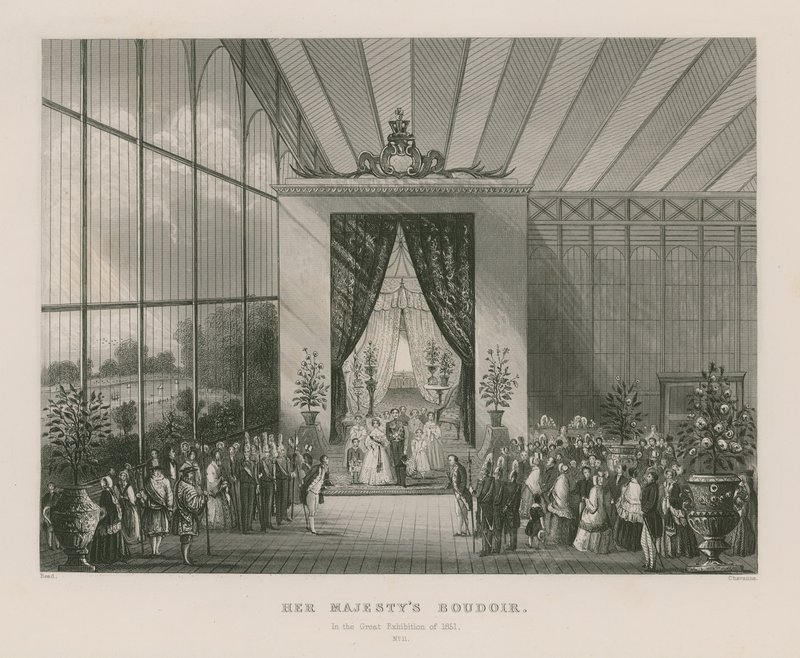 Boudoir Ihrer Majestät in der Großen Ausstellung von 1851 von English School