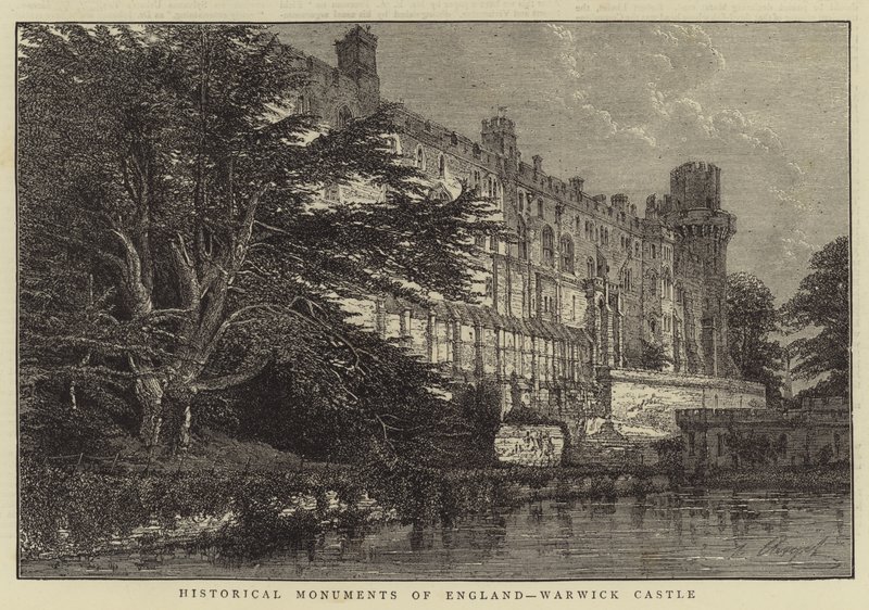 Historische Denkmäler Englands, Warwick Castle (Stich) von English School