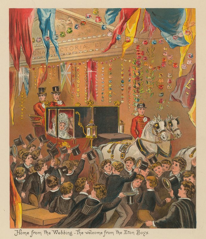Heimkehr von der Hochzeit - Der Empfang durch die Eton-Jungen von English School