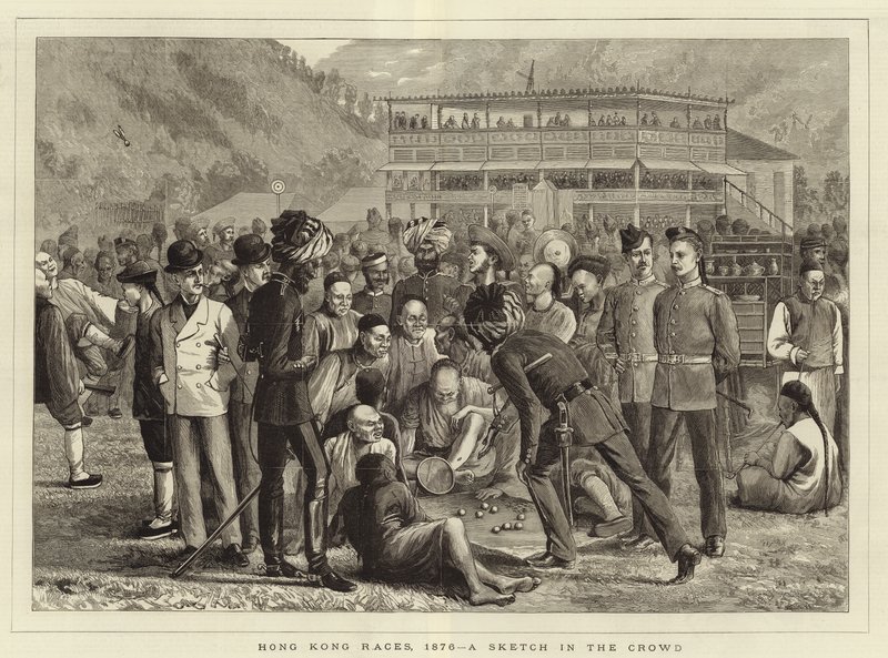 Hongkong-Rennen im Jahr 1876 von English School