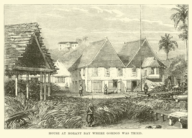 Haus in Morant Bay, wo Gordon verurteilt wurde von English School