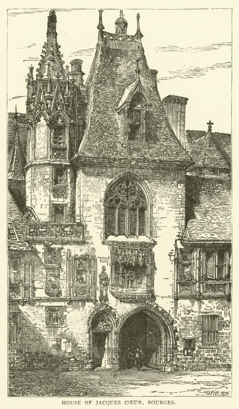 Haus von Jacques Coeur, Bourges (Gravur) von English School