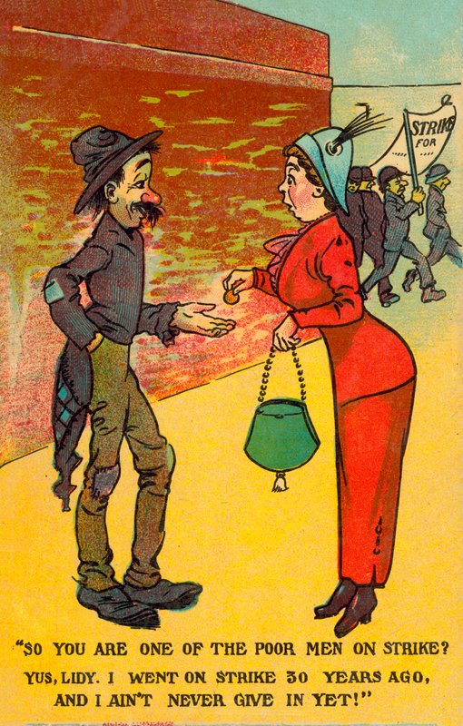 Ich bin vor 30 Jahren in den Streik getreten und habe nie aufgegeben (Farblithografie) von English School