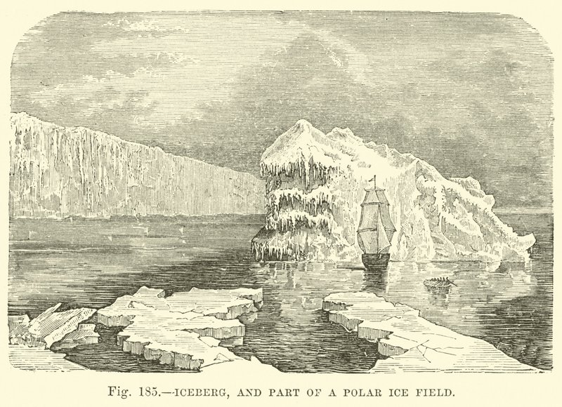 Eisberg und Teil eines Polareisfeldes von English School