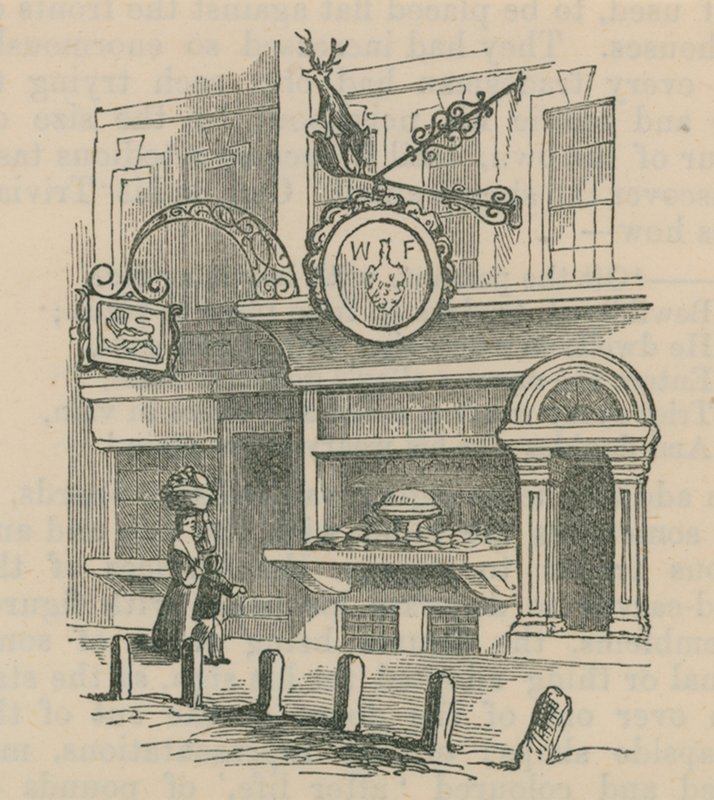 Illustration der Vorderseite eines Ladens von English School
