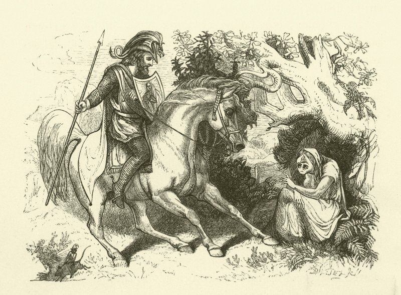 Illustration für Die Geschichte von Sir Thomas Thumb (Gravur) von English School