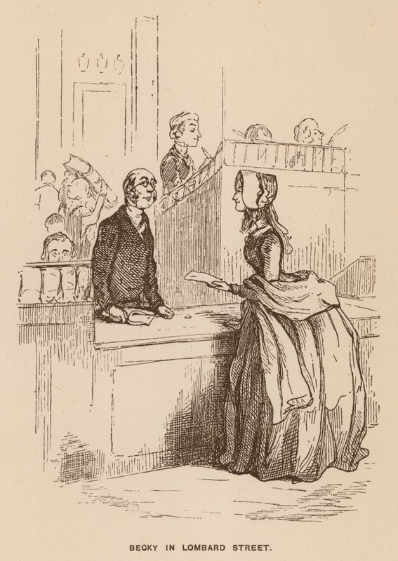 Illustration für Vanity Fair von Thackeray (Lithografie) von English School
