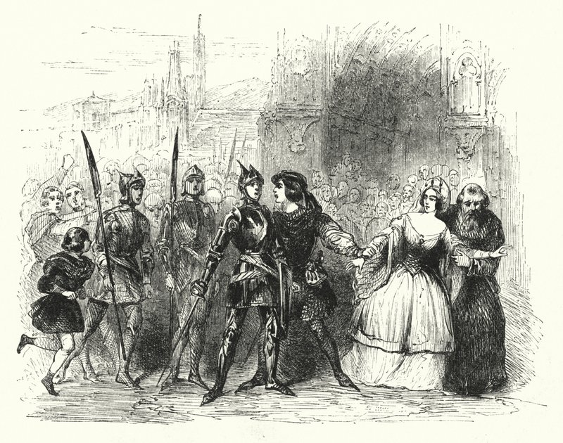 Illustration für die Oper La Juive von Fromental Halevy von English School