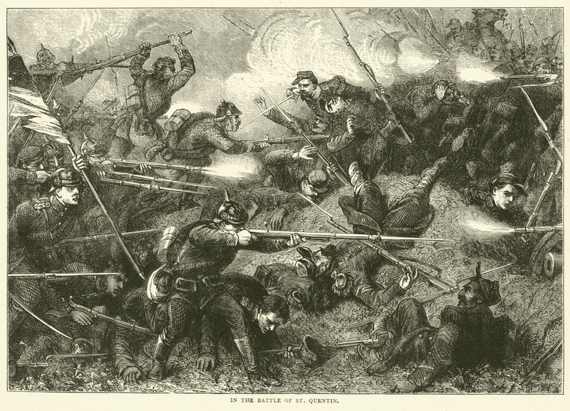 In der Schlacht von St. Quentin, Januar 1871 von English School