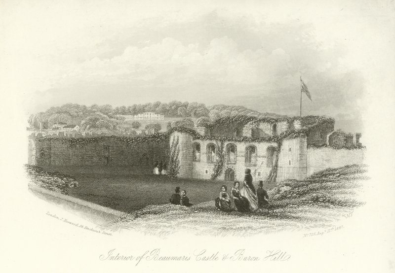 Innenansicht von Beaumaris Castle und Baron Villa von English School
