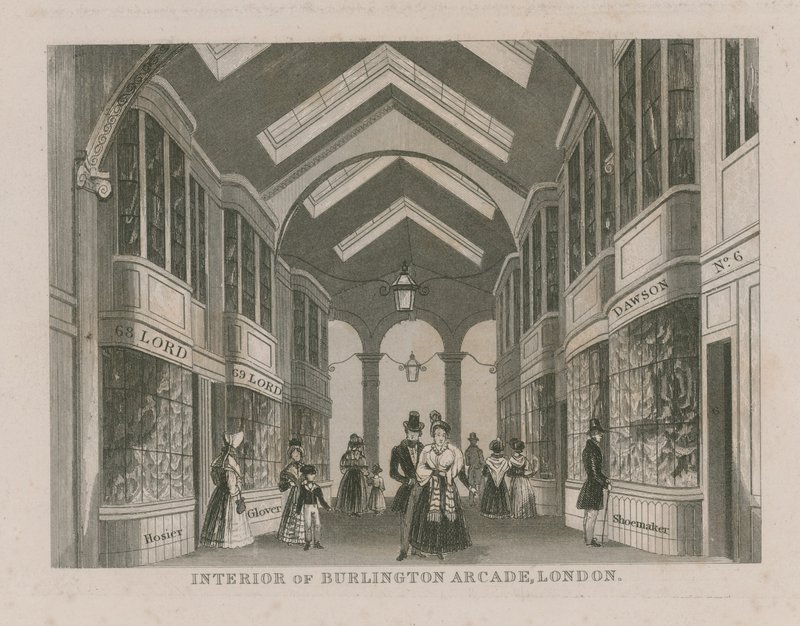 Innenansicht der Burlington Arcade von English School
