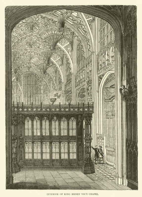 Innenansicht der Kapelle von König Heinrich VII von English School