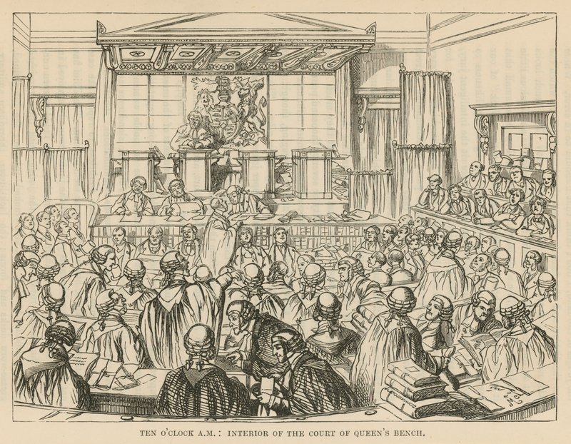Innenansicht des Court of Queens Bench von English School