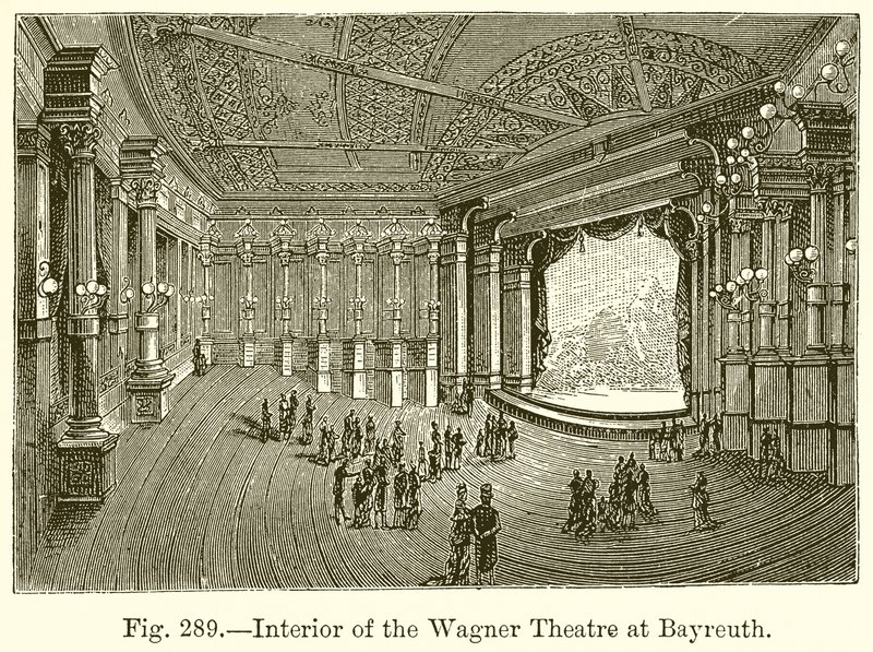Innenraum des Wagner-Theaters in Bayreuth von English School