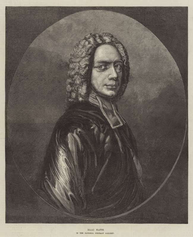 Isaac Watts, in der National Portrait Gallery (Stich) von English School