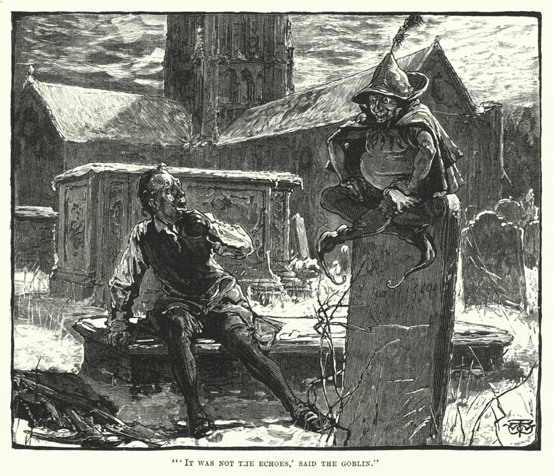 Es waren nicht die Echos, sagte der Kobold (Gravur) von English School
