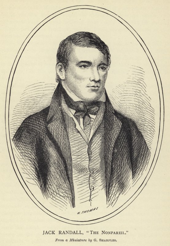 Jack Randall, The Nonpareil, nach einem Miniaturbild von G. Sharples von English School